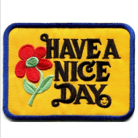 70's Inspired "Have A Nice Day" Patch - 3.5" x 3" - Picture 3 of 4